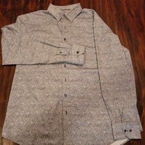 Men's XL Bugatchi Button Down Shirt in Light and Dark Grey